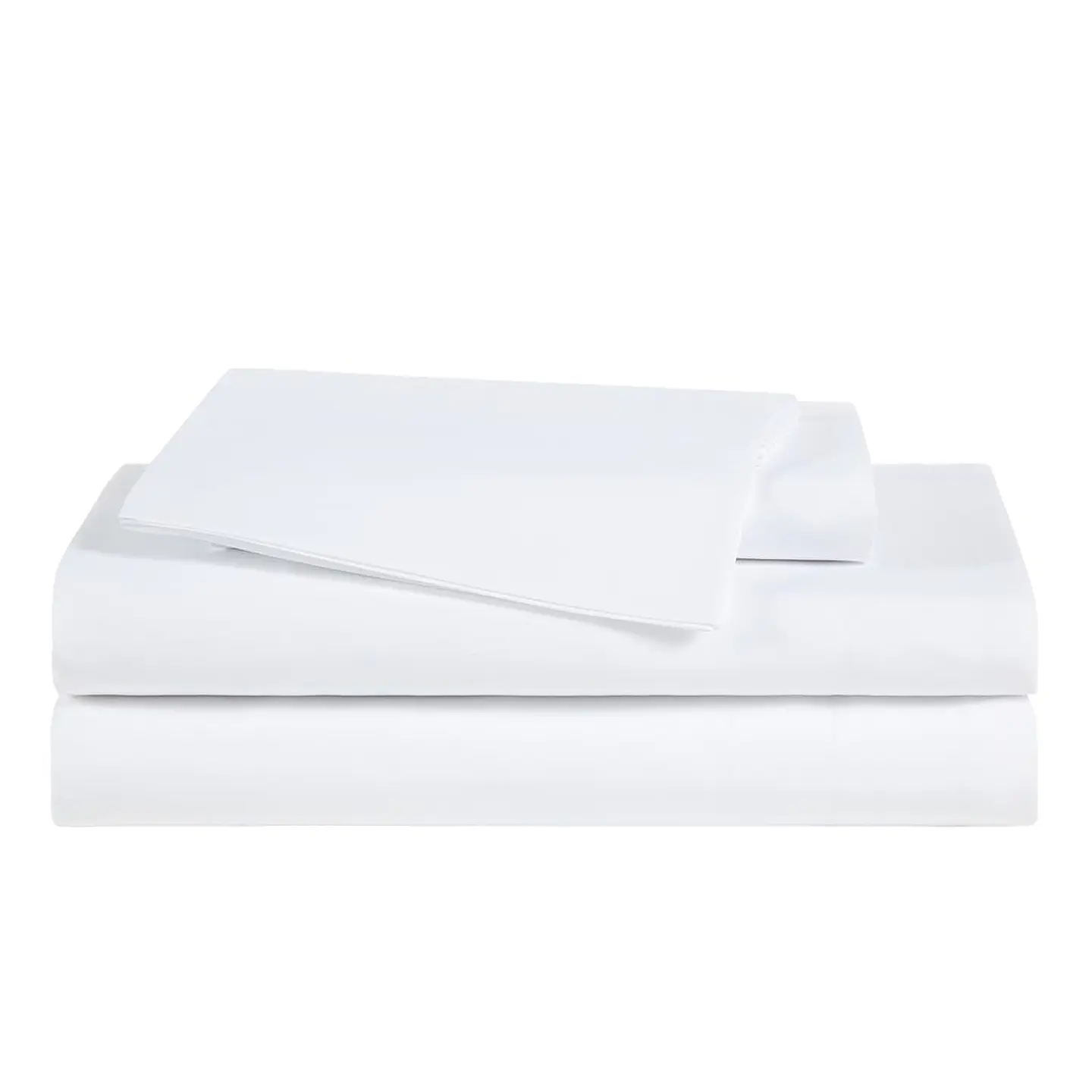 Set de Sábanas King Blanco Sólido de 4 Piezas. 2