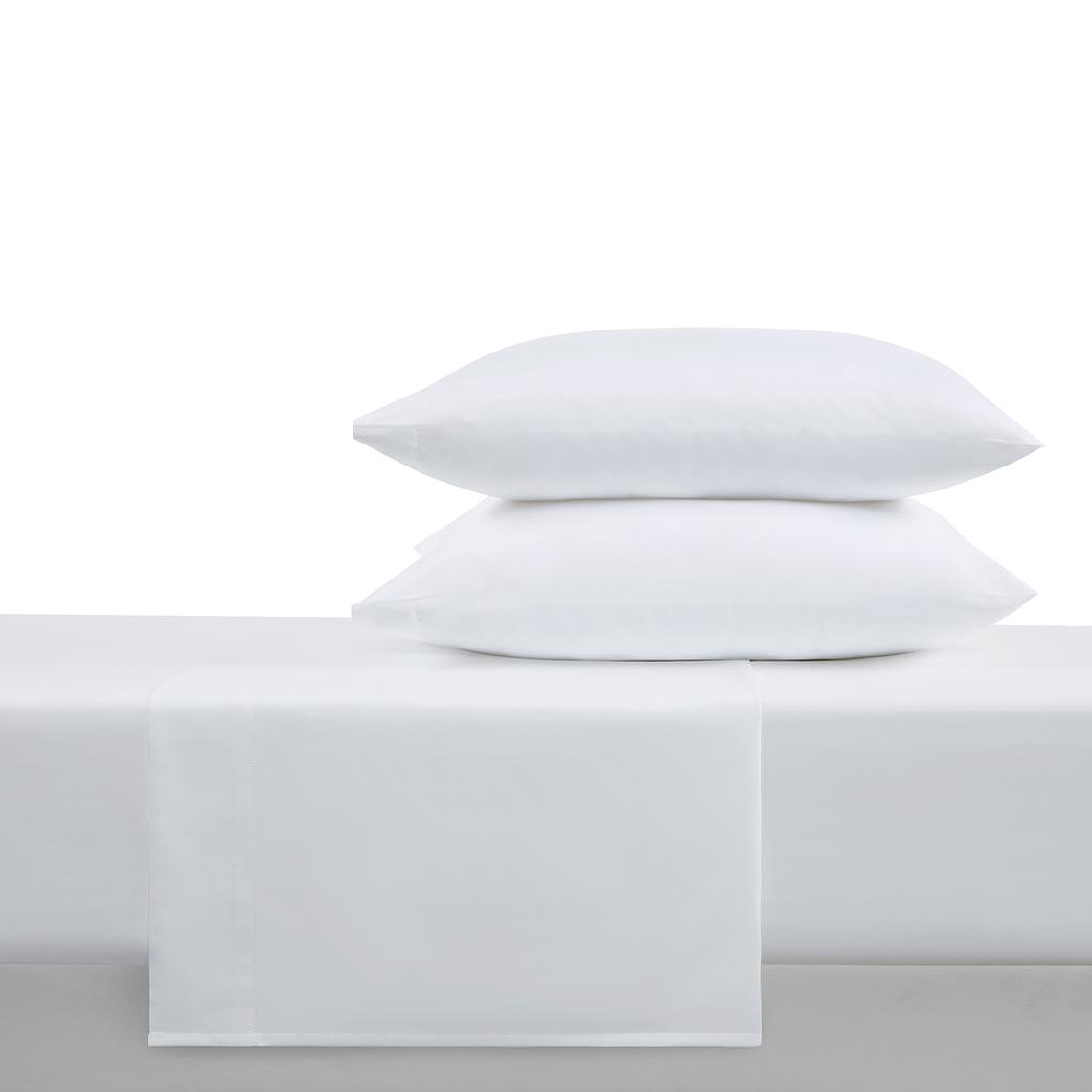 Set de Sábanas King Blanco Sólido de 4 Piezas. 3