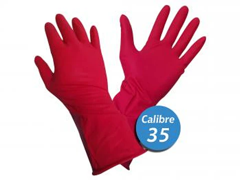 Guantes de caucho rojo Talla 8 Calibre 35 x 6 pares