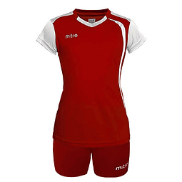 Uniforme Voleyball Mujer Mitre Rojo Blanco