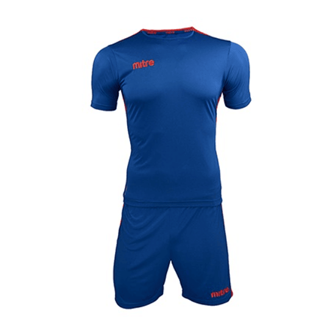 Uniforme Mitre Manchester Adulto Negro Azulino-Rojo