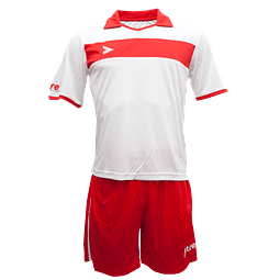 Uniforme Mitre London Delta Eco Adulto Blanco-Rojo