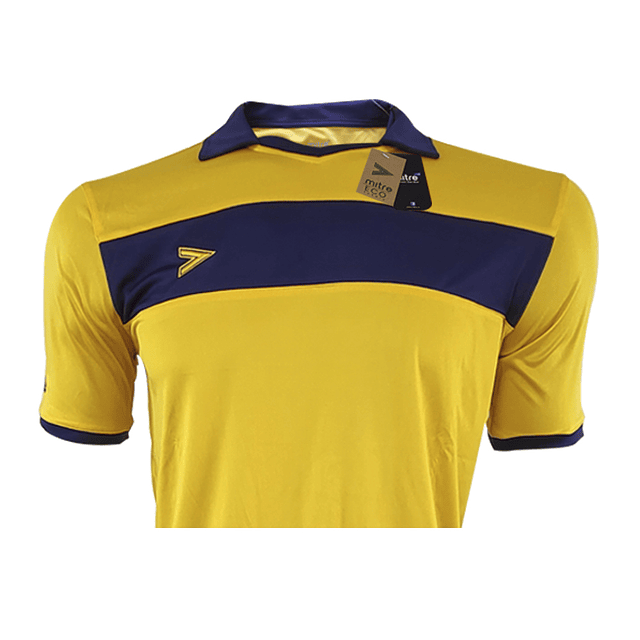 Uniforme Mitre London Delta Eco Adulto Amarillo-Azul Marino