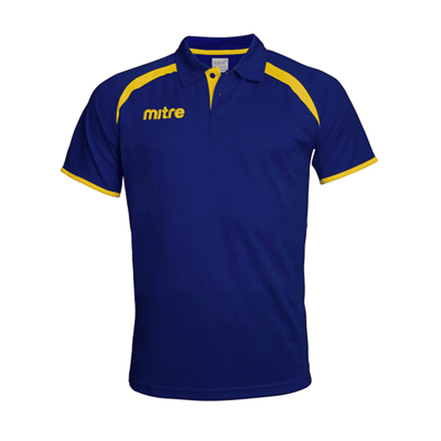 Polera Pique Azulino Amarillo Hombre Mitre