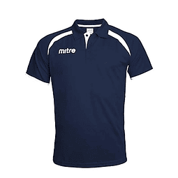 Polera Pique Mujer Mitre Azul Marino Blanco