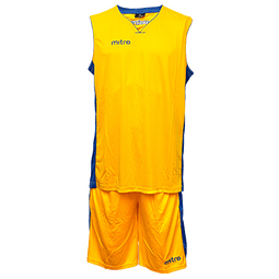 Uniforme Basquetbol Mitre Amarillo Azulino