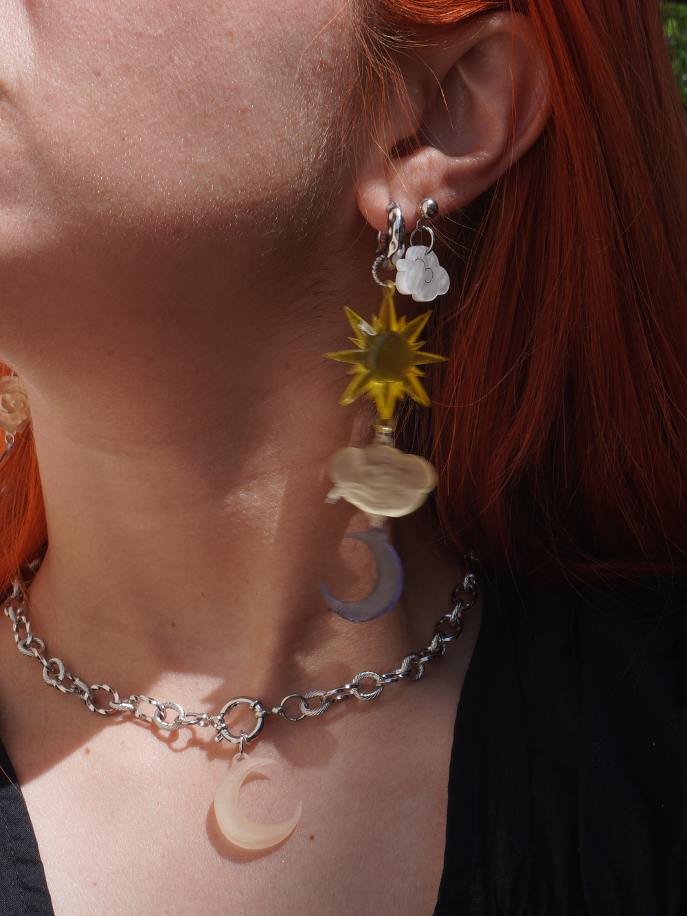 Aros mini nube (plateada) 2