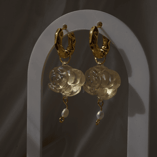 Aros Nube Perlas (Oro 18k)