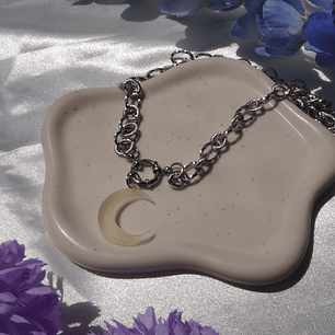 Collar Chain Plateado (dije intercambiable)