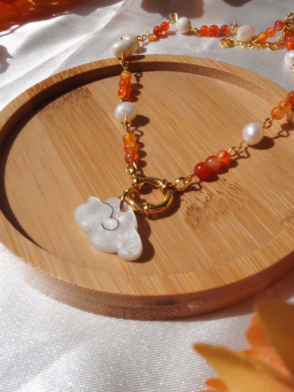 Collar Dots Nube dorado (dije intercambiable) 3