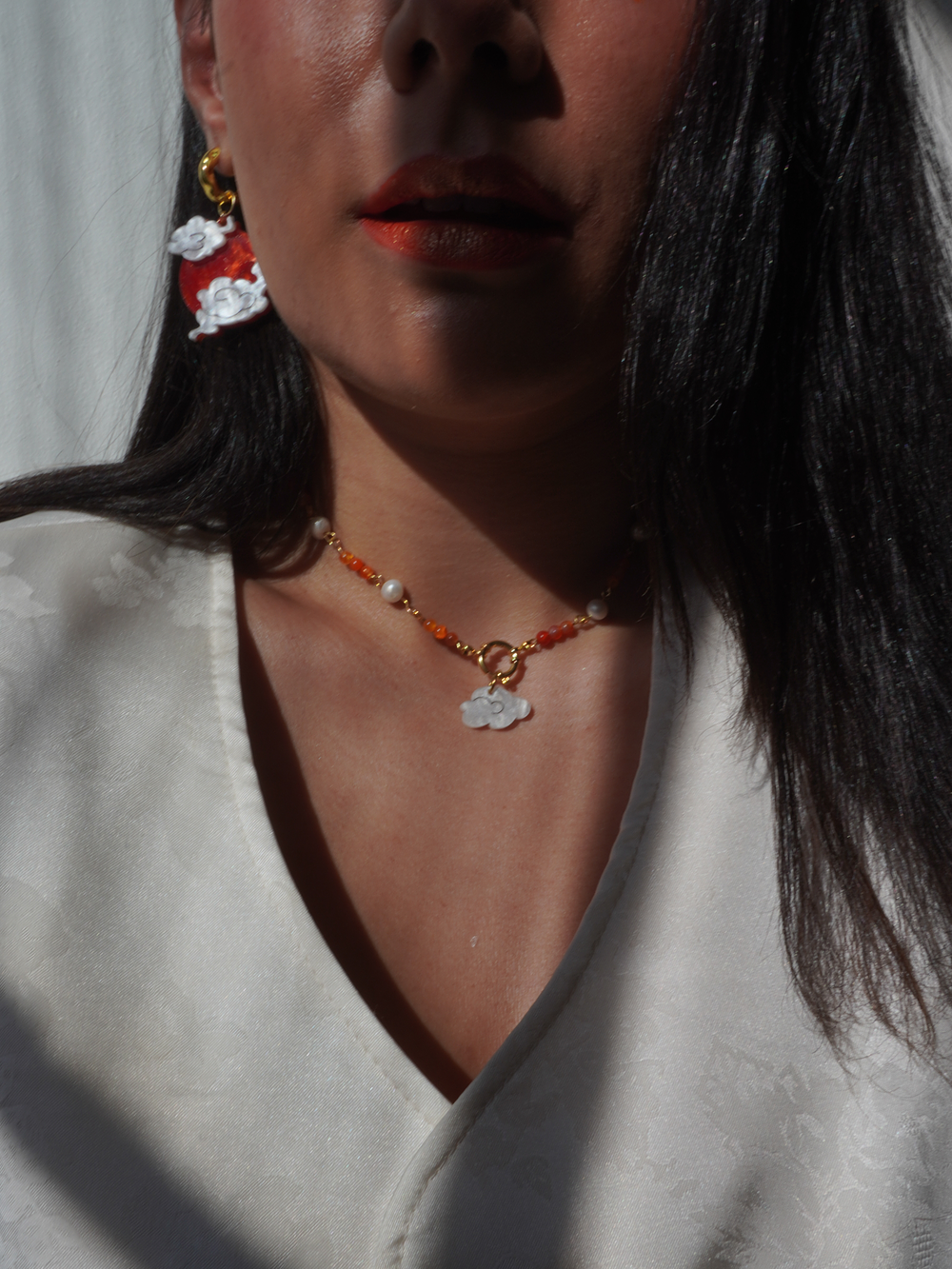 Collar Dots Nube dorado (dije intercambiable) 2