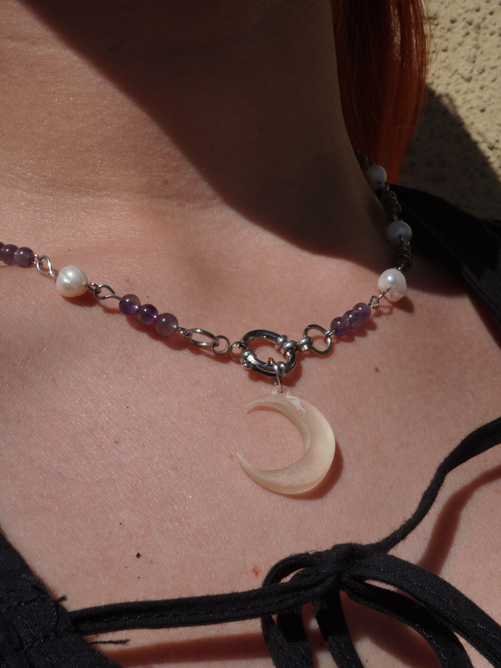 Collar Dots Luna plateado (dije intercambiable) 4