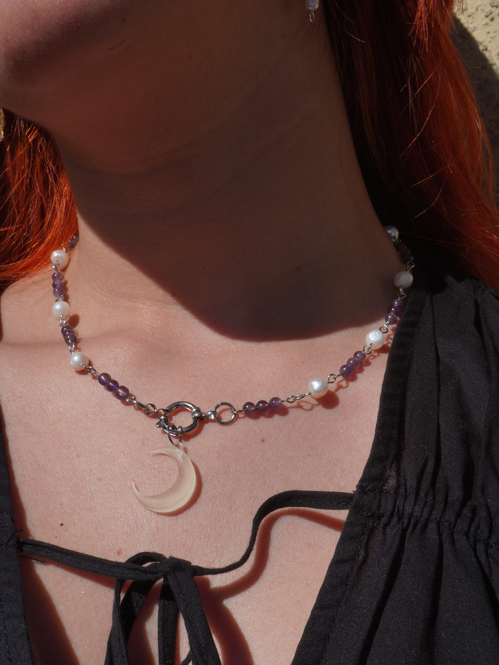 Collar Dots Luna plateado (dije intercambiable) 2