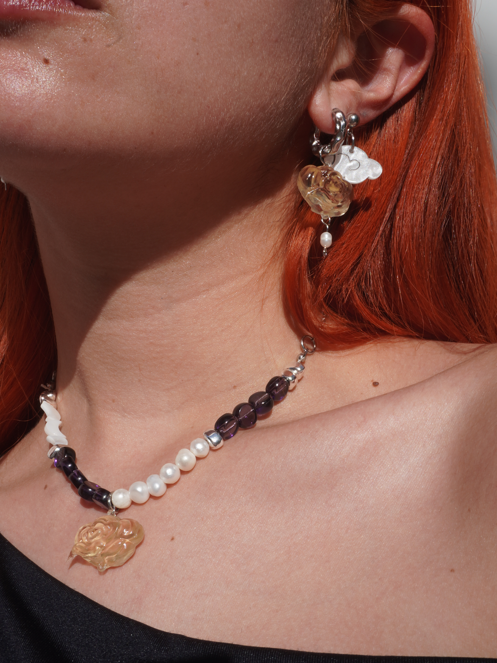 Collar Pearl Nube Tsukuyomi (plateado) 2