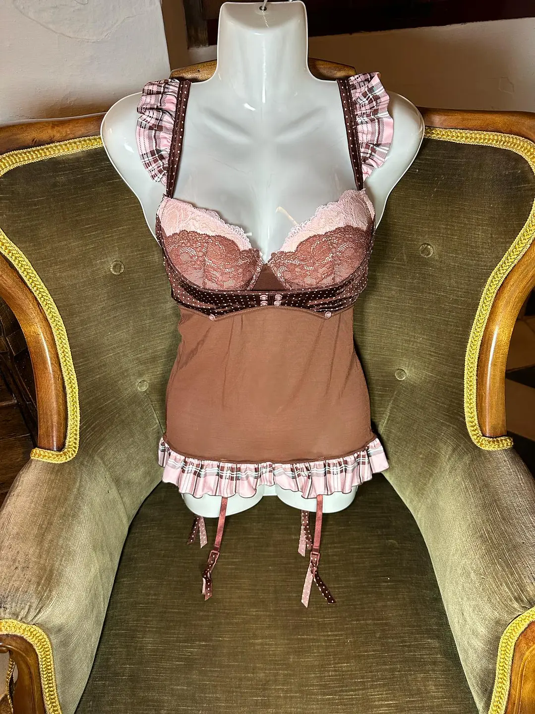 Plaid Corset Babydoll 2