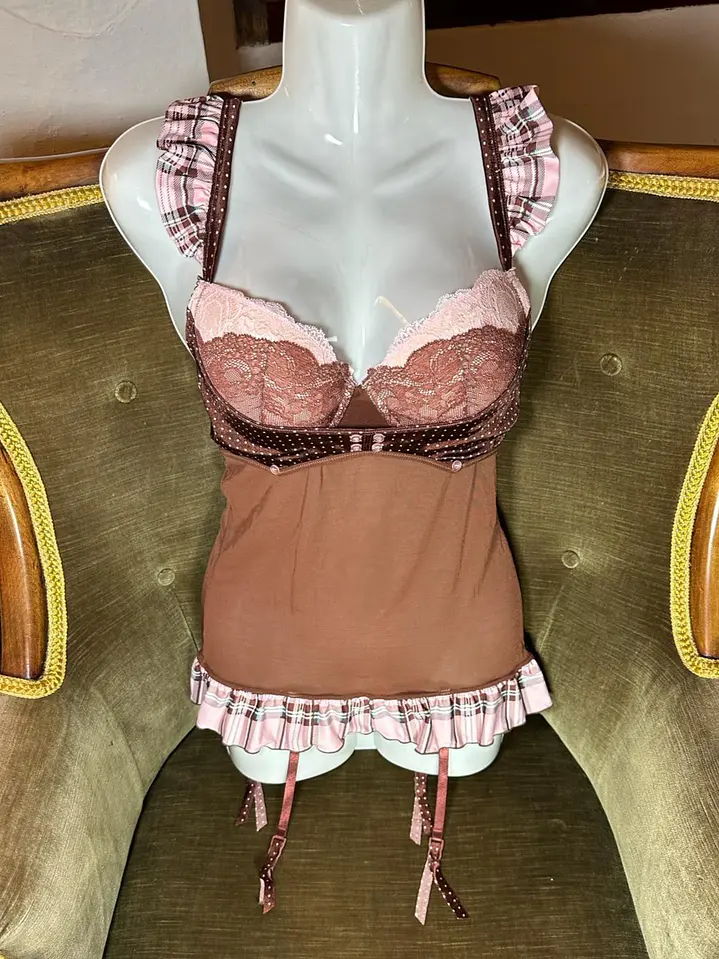 Plaid Corset Babydoll 1
