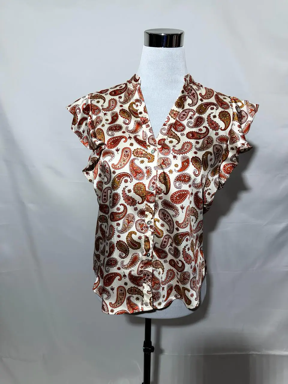 Blusa Zara — Estampado Paisley Terracota 1