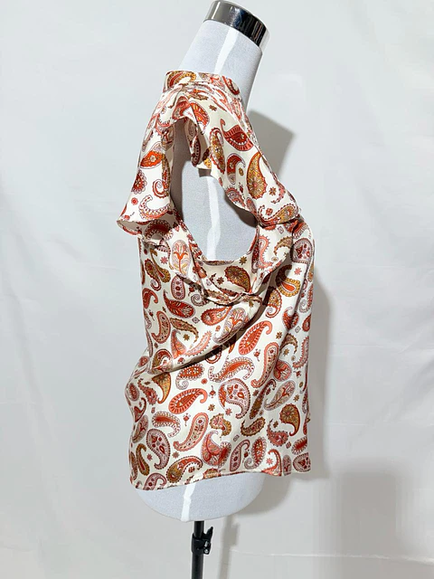 Blusa Zara — Estampado Paisley Terracota