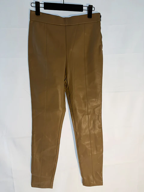Pantalón Skinny de Ecocuero Camel Umbrale