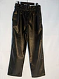Pantalón Wide Leg Efecto Cuero Negro Zara - Miniatura 3