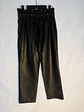 Pantalón Wide Leg Efecto Cuero Negro Zara - Miniatura 2