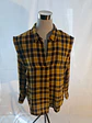 Sobrecamisa Oversize a Cuadros Mostaza Mango - Miniatura 2