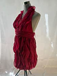 Vestido de Fiesta Fucsia con Volantes 3D Calvin Klein - Miniatura 3