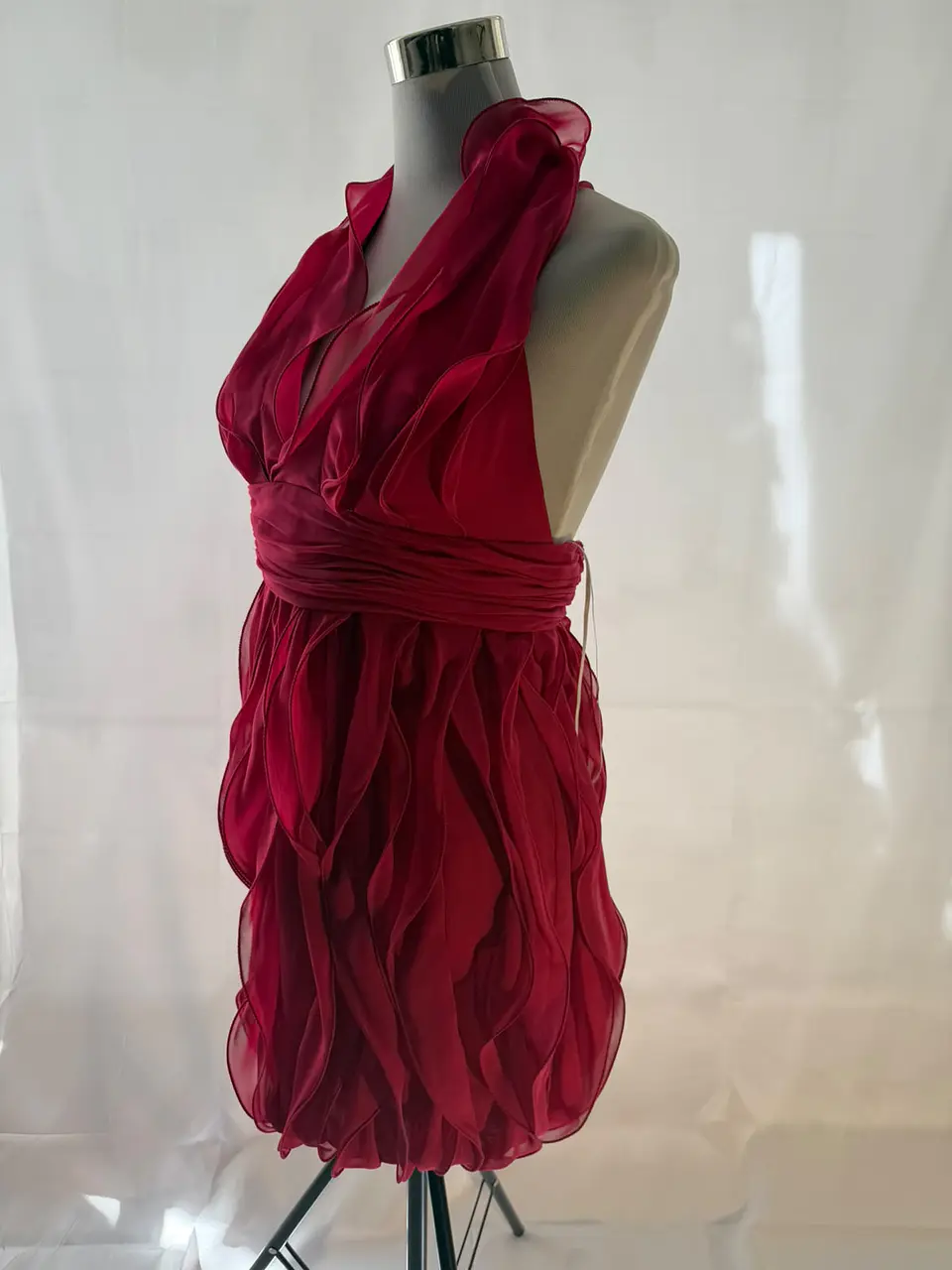 Vestido de Fiesta Fucsia con Volantes 3D Calvin Klein 3