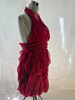 Vestido de Fiesta Fucsia con Volantes 3D Calvin Klein - Miniatura 4