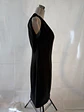 Vestido de Oficina Zara Gris Carbón con Cuello Drapeado - Miniatura 2