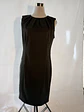 Vestido de Oficina Zara Gris Carbón con Cuello Drapeado - Miniatura 4