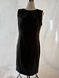 Vestido de Oficina Zara Gris Carbón con Cuello Drapeado - Miniatura 5