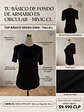 Top Básico Zara Cuello Redondo - Negro - Miniatura 1