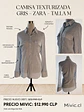 Camisa Utility Texturizada Zara con Bolsillos Frontales - Celeste - Miniatura 1