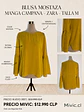 Blusa Mostaza con Mangas Campana Zara - Miniatura 1