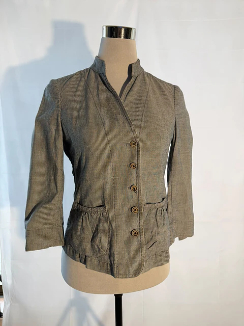 Chaqueta Entallada a Rayas Banana Republic