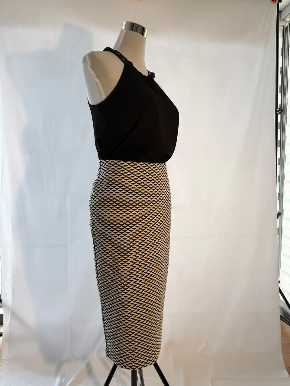 Falda Midi Estampado Geométrico H&M 4