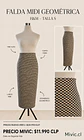Falda Midi Estampado Geométrico H&M - Miniatura 1