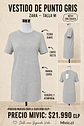 Vestido camiseta de punto Zara - Miniatura 1