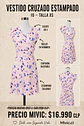 Vestido Cruzado Estampado Rosa IO - Miniatura 1