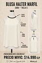 Blusa halter marfil Zara - Miniatura 1