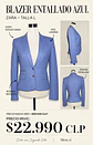 Blazer Entallado Azul Lavanda Zara - Miniatura 1