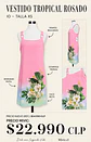 Vestido Corto Tropical Rosado IO - Miniatura 1