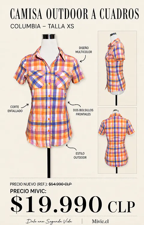 Camisa Outdoor a Cuadros Columbia