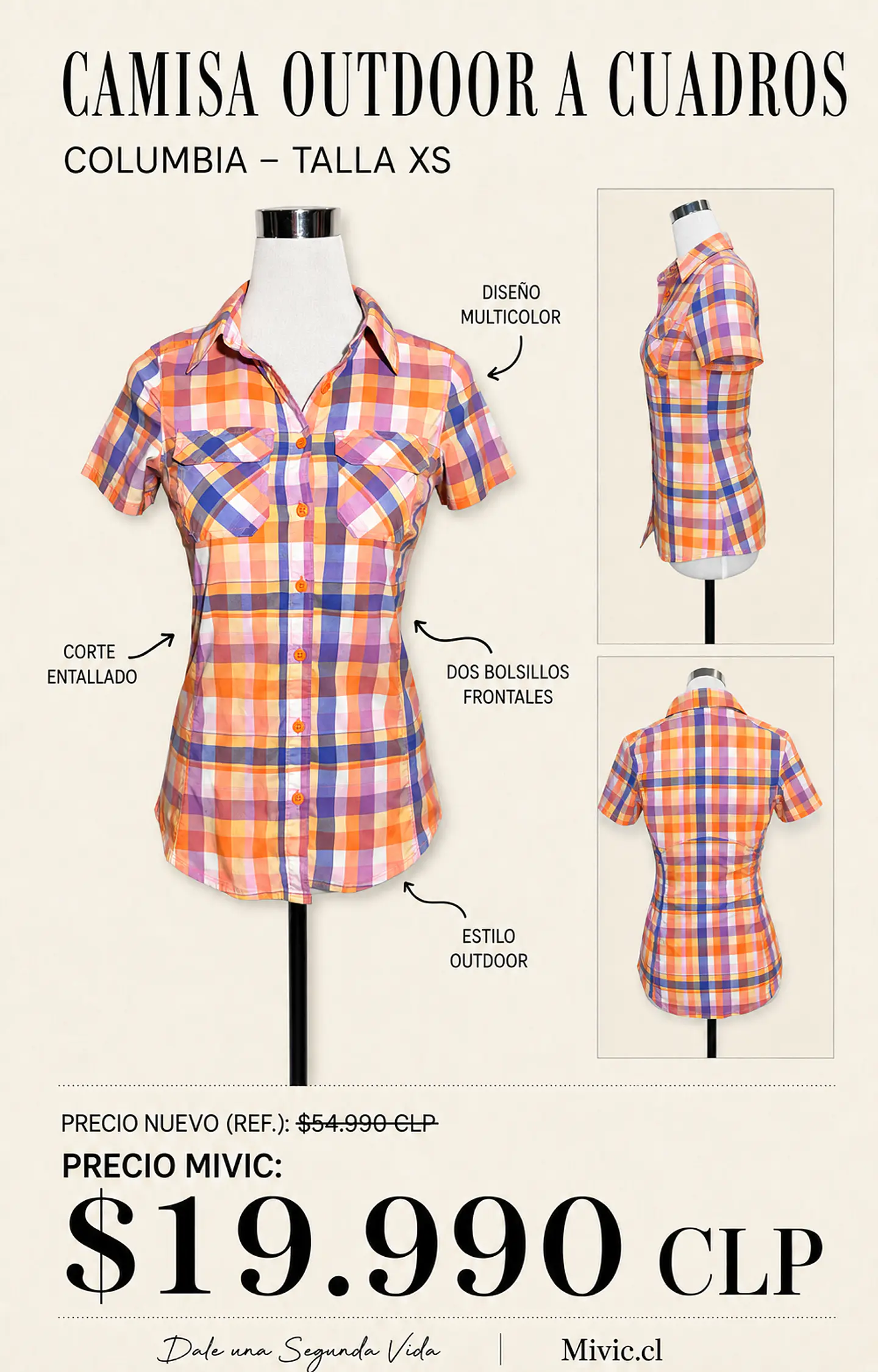 Camisa Outdoor a Cuadros Columbia 1