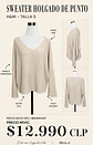 Sweater Holgado de Punto Beige H&M - Miniatura 1