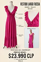 Vestido Largo Fucsia con Volantes Mango Sin Uso - Miniatura 1