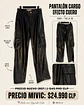 Pantalón Cargo Efecto Cuero Negro Zara - Miniatura 1