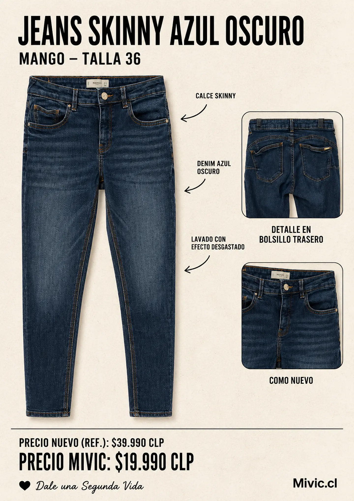 Jeans Skinny Mango 1