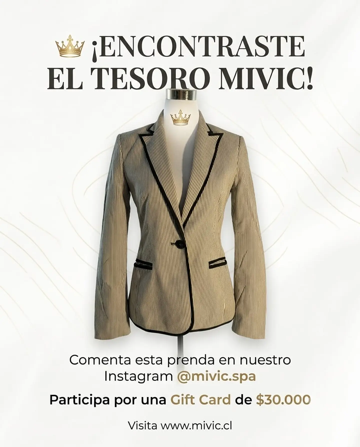 Blazer Sastre a Rayas con Ribetes Negros Mango 5